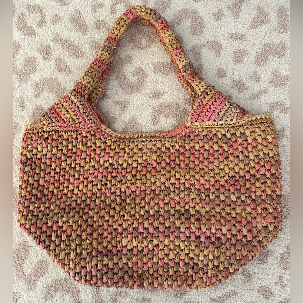 Flora Bella Raffia Cotton Lined Large Beach Tote